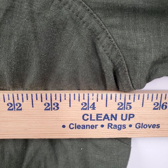 Torrid Long Sleeve Button Down Dress Women Size 2 Plus Linen Blend V Neck - Picture 9 of 11